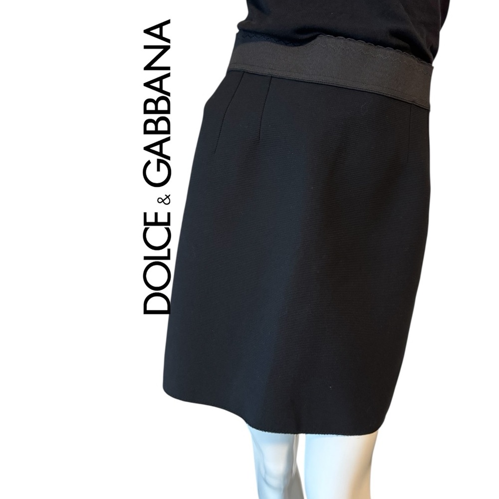 Dolce & Gabbana Black Pencil Skirt